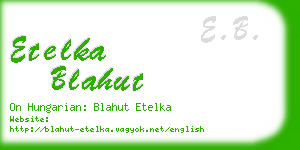 etelka blahut business card